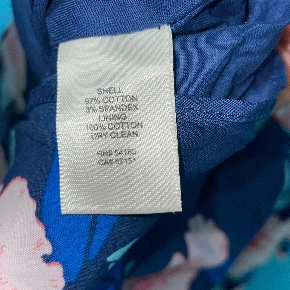 Eliza J Navy Floral Backless Dress size 4p - Picture 8 of 8